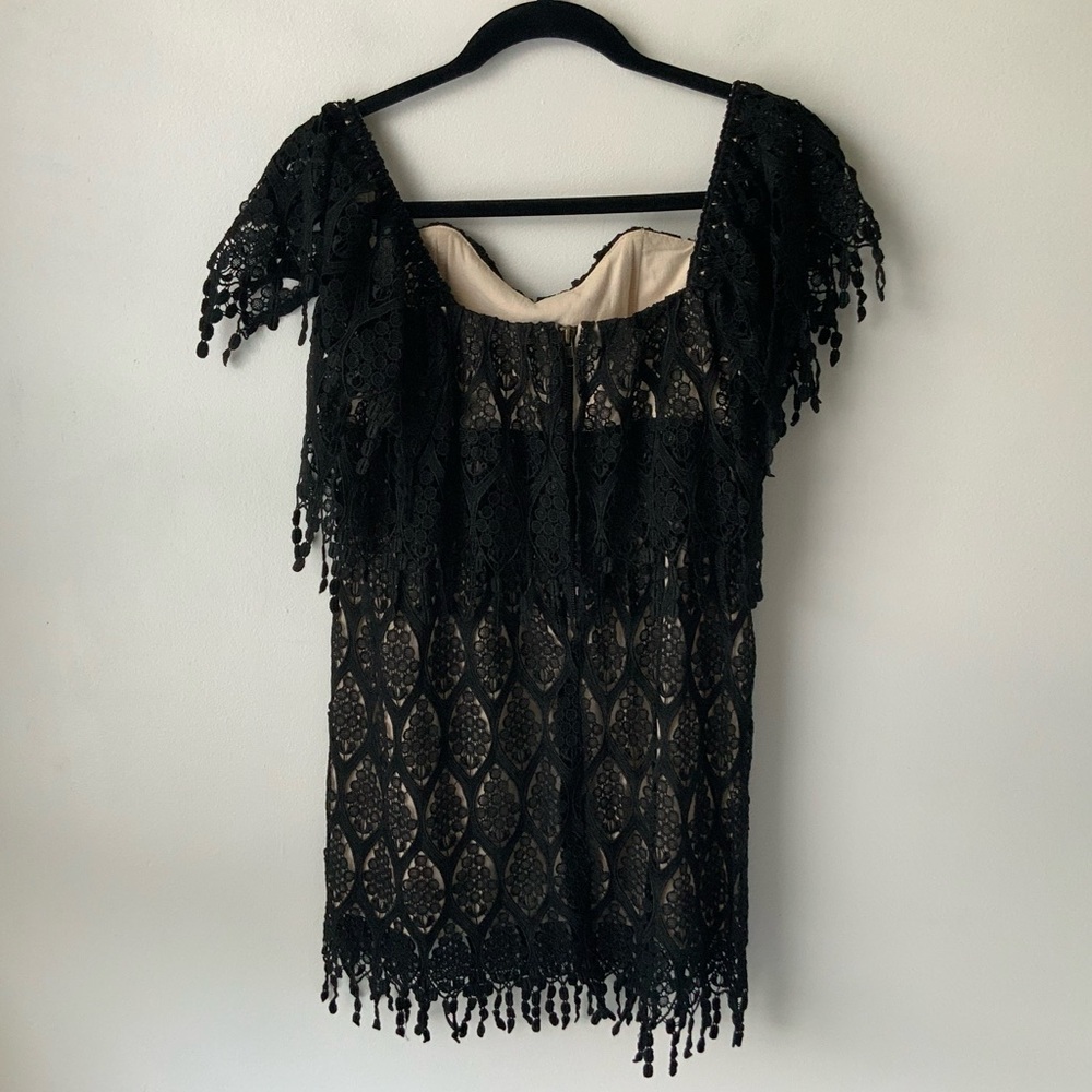 STONE COLD FOX Iowa Black Lace Dress Gothic Whimsigoth Bohemian Chic Medium - Picture 4 of 14